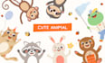 create cartoon vector animal in a simple style