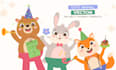 create cute cartoon animal vector illustrations for kids