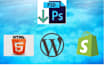 convert figma to HTML, wordpress, shopify, wix, squarespace