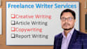 offer creative writing, article writing, copywriting and report writing services