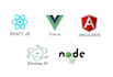 create web application with nodejs, vuejs, reactjs, angular