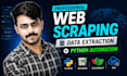 do python web scraping, data extraction and automation