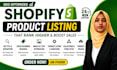write professional shopify product listing with SEO service