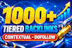 build 1000 plus tiered dofollow contextual seo backlinks