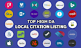 create high da local citations from yext brightlocal moz and whitespark list