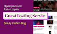 post your guest post on popular beauty fashion blog