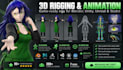 do 3d modelling, rigging and animation in blender or maya