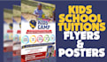 kids summer camp back to school flyer