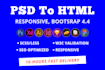 convert psd to html css  responsive bootstrap