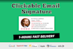 create clickable HTML email signature