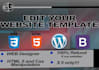 edit your website template html,css and make logo or banner for website