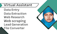 do virtual assistant for data entry, lead generation, web research