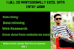do excel data entry and web research