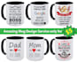 do trendy mug design for etsy, shopify and others store