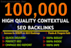 build 100,000 high quality contextual seo backlinks