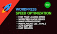 do wordpress website speed optimization and increase page loading speed
