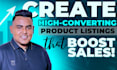 create high converting shopify product listings