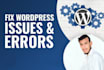 fix wordpress issues, wordpress website or errors