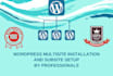 install wordpress multisite and setup subsites