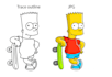 trace cartoon image with good quality