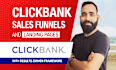 build clickbank affiliate marketing sales funnel or landing page