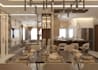 do a realistic interior render of offices residences restaurants