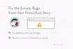 fix the errors, bugs from your prestashop store