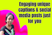 write social media captions