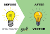 remake redraw redesign your logo raster to a vector file