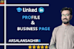 create your linkedin profile and business page
