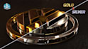 create this 3d gold or silver logo reveal