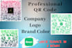 create custom qr code design with brand logo and color