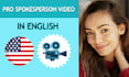 film a green screen female spokesperson video in english