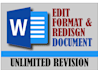 format, edit, and redesign ms word document