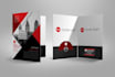 design a modern business presentation folder