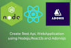 create web applications, sites using node js, react js