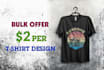 do awesome super trendy custom t shirt design