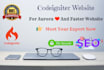 develop a codeigniter website