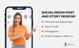 design social media post, facebook, instagram post and story