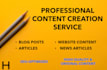 write articles and content for your website