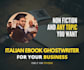 be your italian ebook ghostwriter non fiction of any topic