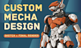 design sci fi mecha and robot concept art