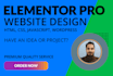 design and develop wordpress, elementor website in 24 hours