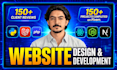 do website development as full stack web developer, front end, backend developer
