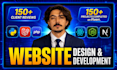 do website development as full stack web developer, front end, backend developer