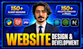 do website development as full stack web developer, front end, backend developer
