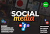 do creative social media graphics, social media post  and ads