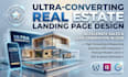 design professional real estate landing page and website