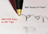 write a CREATIVE Essay up to 500 words and 3 to 5 paragraphs on any Topic