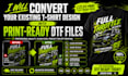 recreate and prepare your tshirt design for dtf printing